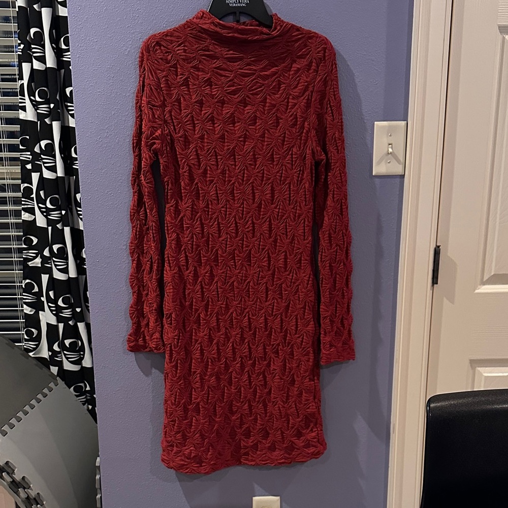 Anthropologie Maeve Scrunch Textured Long Sleeve Dress, Size XL